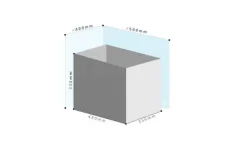 Abfallsammler grau 2x 15 Einbau Mülleimer 2er Küchen Mülltrennung Soft Closing