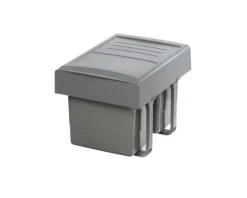 Abfallsammler grau 2x 15 Einbau Mülleimer 2er Küchen Mülltrennung Soft Closing