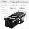 Abfallsammler tectake Ashlyn 35 x 48 x 35 cm 3-fach Mülltrennung, 2x8L und 1x15L schwarz