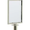 Absperrpfosten Aufsatz Informationsschild Classic Edelstahl DIN A4 chrom