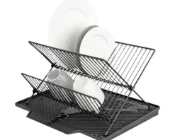 Abtropfmatte Wenko Nelia mit Gestell schwarz 54771100