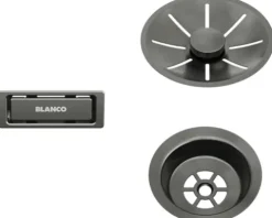 Ab-und Überlaufset Blanco satin dark steel 206900