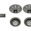 Ab-und Überlaufset Blanco satin dark steel 206901