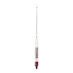 Alkoholmessgerät, Alkoholmeter, Alkoholspindel für Wein, mit Thermometer