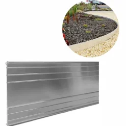 Aluminium Rasenkanten, Beeteinfassung Höhe: 14 cm, Länge: 15 m, Beetumrandung