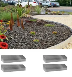 Aluminium Rasenkanten, Beeteinfassung Höhe: 14 cm, Länge: 25 m, Beetumrandung