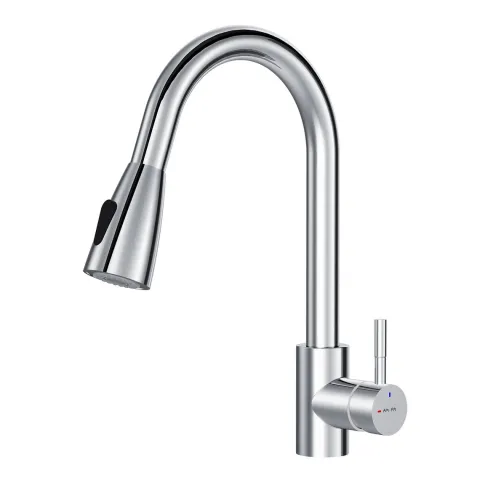 AM.PM Küchenarmatur mit Ausziehauslauf , Zwei Betriebsarten des Auslaufs – Dusche und Strahl, um 360 Grad drehbar F85B07500
