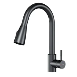 AM.PM Küchenarmatur mit Ausziehauslauf , Zwei Betriebsarten des Auslaufs – Dusche und Strahl, um 360 Grad drehbar F85B07522
