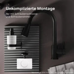 AM.PM Küchenarmatur mit Ausziehauslauf , Zwei Betriebsarten des Auslaufs – Dusche und Strahl, um 360 Grad drehbar F85B07522