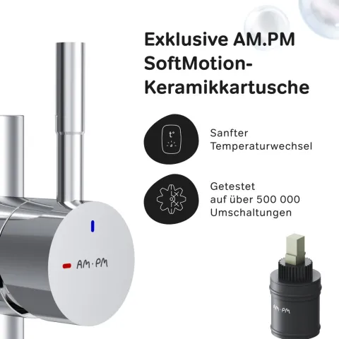 AM.PM Küchenarmatur um 360 Grad drehbar, Küchenarmatur mit Einhebelmischer Hoher Auslauf F85B07100
