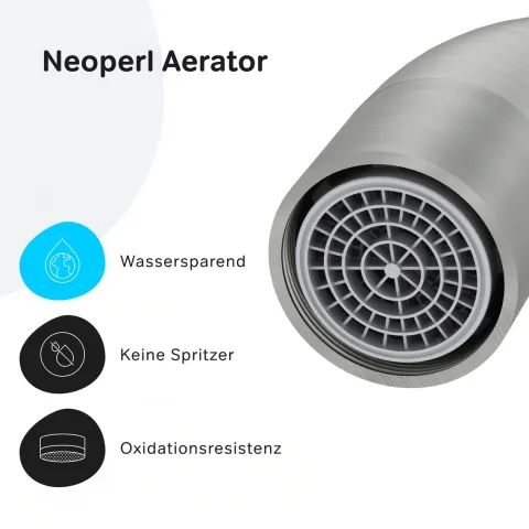 AM.PM Küchenarmatur um 360 Grad drehbar, Küchenarmatur mit Einhebelmischer Hoher Auslauf F85B02711