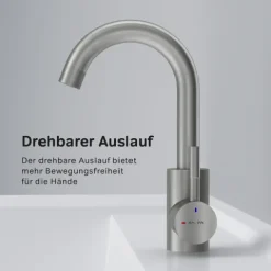 AM.PM Küchenarmatur um 360 Grad drehbar, Küchenarmatur mit Einhebelmischer Hoher Auslauf F85B02711