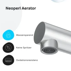 AM.PM Küchenarmatur um 360 Grad drehbar, Küchenarmatur mit Einhebelmischer Hoher Auslauf F8F05011