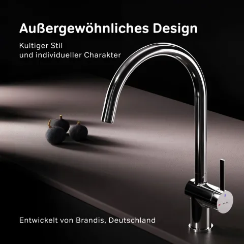 AM.PM Küchenarmatur um 360 Grad drehbar, Küchenarmatur mit Einhebelmischer Hoher Auslauf F8F07000