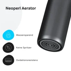 AM.PM Küchenarmatur um 360 Grad drehbar, Küchenarmatur mit Einhebelmischer Hoher Auslauf F8F07022