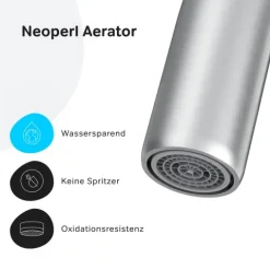 AM.PM Küchenarmatur um 360 Grad drehbar, Küchenarmatur mit Einhebelmischer Hoher Auslauf F8F07011