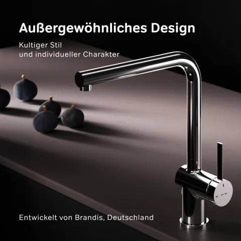 AM.PM Küchenarmatur um 360 Grad drehbar, Küchenarmatur mit Einhebelmischer Hoher Auslauf F8F05000