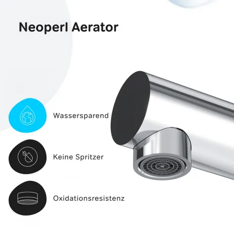 AM.PM Küchenarmatur um 360 Grad drehbar, Küchenarmatur mit Einhebelmischer Hoher Auslauf F8F05000