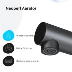 AM.PM Küchenarmatur um 360 Grad drehbar, Küchenarmatur mit Einhebelmischer Hoher Auslauf F8F05022