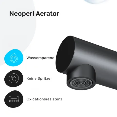 AM.PM Küchenarmatur um 360 Grad drehbar, Küchenarmatur mit Einhebelmischer Hoher Auslauf F8F05022