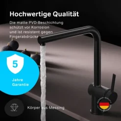AM.PM Küchenarmatur um 360 Grad drehbar, Küchenarmatur mit Einhebelmischer Hoher Auslauf F8F05022