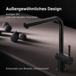 AM.PM Küchenarmatur um 360 Grad drehbar, Küchenarmatur mit Einhebelmischer Hoher Auslauf F8F05022