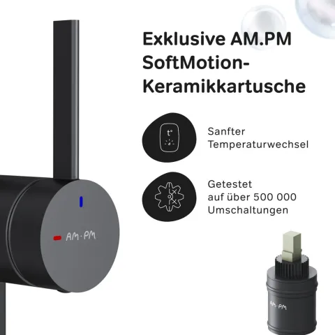 AM.PM Küchenarmatur um 360 Grad drehbar, Küchenarmatur mit Einhebelmischer Hoher Auslauf F8F05022