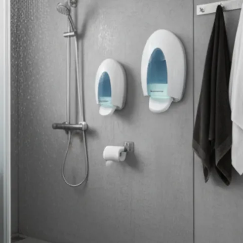 Aquarius Schaumdesinfektionsmittelspender wandmontiert Kleenex 1L Schaumseifenspender Desinfektionsmittel Dosierer hygienisch robust langlebig wartungsarm Seifenspender Bad Küche Gewerbe Hygiene Spender System```