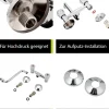 aquaSu® Wand-Zweigriffmischer Standard Plus | Küchenarmatur mit schwenkbarem S-Auslauf | Mischbatterie für Spüle | Spültischarmatur | Wand-Befestigung | Chrom | 778626