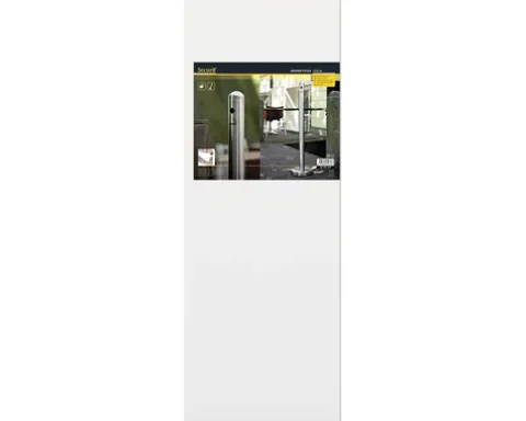 Aschenbecher Pfosten freistehend Edelstahl 100 cm (ohne Fuß)