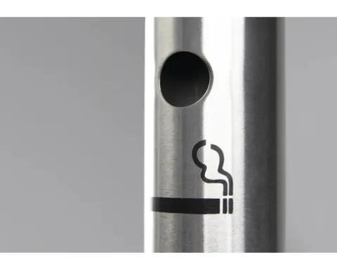 Aschenbecher Pfosten freistehend Edelstahl 100 cm (ohne Fuß)