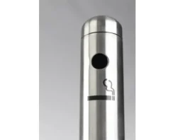 Aschenbecher Pfosten freistehend Edelstahl 100 cm (ohne Fuß)