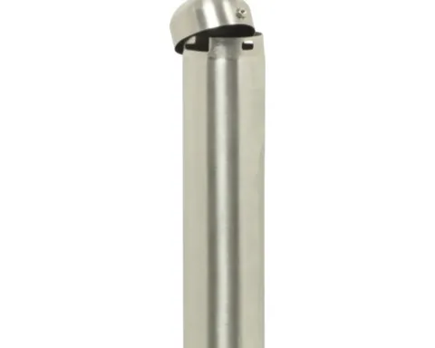 Aschenbecher Pfosten freistehend Edelstahl 100 cm (ohne Fuß)