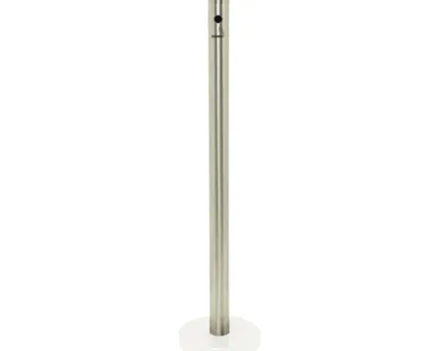 Aschenbecher Pfosten freistehend Edelstahl 100 cm (ohne Fuß)