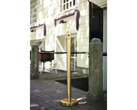 Aschenbecher Pfosten freistehend Edelstahl gold 104 cm inkl. Fuß