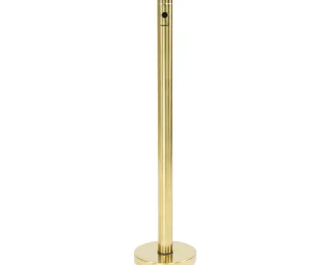 Aschenbecher Pfosten freistehend Edelstahl gold 104 cm inkl. Fuß