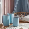 Aufbewahrungskorb 3er Set ARCHA Baumwolle Hellblau