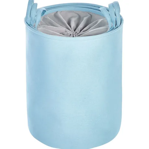 Aufbewahrungskorb 3er Set ARCHA Baumwolle Hellblau