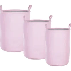 Aufbewahrungskorb 3er Set ARCHA Baumwolle Rosa