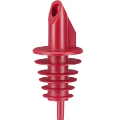 Ausgiesser, Ausgießer - BILLY, für Flaschen 0,5-,5 lt, Rot, Mit 5 Lamellen