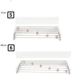 Ausziehbarer Balkon-Wäscheständer Foxydry Hide 101 cm aus Aluminium – wetterfest, platzsparend, Tragkraft 25 kg
