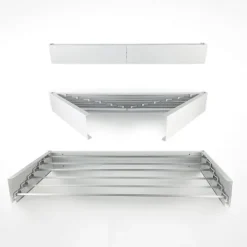 Ausziehbarer Balkon-Wäscheständer Foxydry Hide 101 cm aus Aluminium – wetterfest, platzsparend, Tragkraft 25 kg