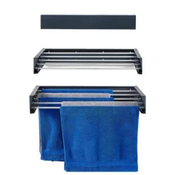 Ausziehbarer Balkon-Wäscheständer Foxydry Hide 71 cm aus Aluminium – wetterfest, platzsparend, Tragkraft 25 kg