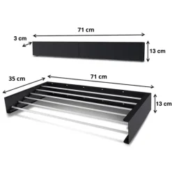 Ausziehbarer Balkon-Wäscheständer Foxydry Hide 71 cm aus Aluminium – wetterfest, platzsparend, Tragkraft 25 kg