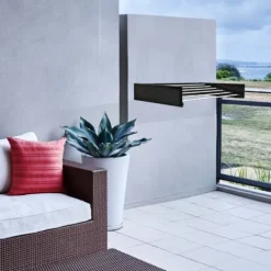 Ausziehbarer Balkon-Wäscheständer Foxydry Hide 101 cm aus Aluminium – wetterfest, platzsparend, Tragkraft 25 kg