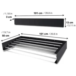 Ausziehbarer Balkon-Wäscheständer Foxydry Hide 101 cm aus Aluminium – wetterfest, platzsparend, Tragkraft 25 kg