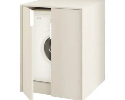 Baden Haus Waschmaschinenschrank Space BxHxT 70 x 93 x 73 cm cm gebürstet cremeweiß