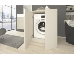 Baden Haus Waschmaschinenschrank Space BxHxT 70 x 93 x 73 cm cm gebürstet cremeweiß