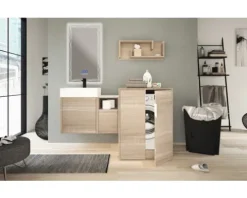 Baden Haus Waschmaschinenschrank Space BxHxT 70 x 93 x 73 cm Eiche bruges