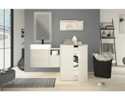 Baden Haus Waschmaschinenschrank Space BxHxT 70 x 93 x 73 cm cm weiß Rock